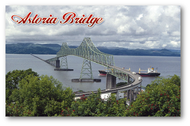 Astoria Bridge - Postcard - Mouth of Columbia River