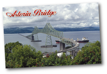 Astoria OR Columbia River Postcard