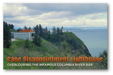 Cape Disappointment Lighthouse Overlooking the Infamous Columbia River Bar Postcard